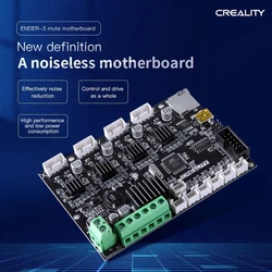 Creality impressora 3d com 32 bits, 3 peças/visual/v2, placa mãe silenciosa 32 bits/