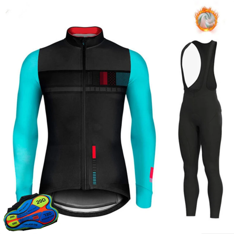 Maglia da ciclismo invernale in pile termico 2021 Set abbigliamento da ciclismo Set di abbigliamento da bici da corsa Super caldo per Mountain Bike