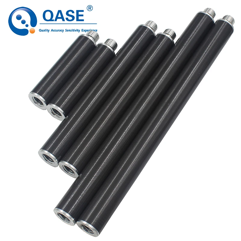 QASE Ultra-light High-strength GPS Extension Rod Carbon Fiber Centering Pole Black Diameter 25mm Length 60CM