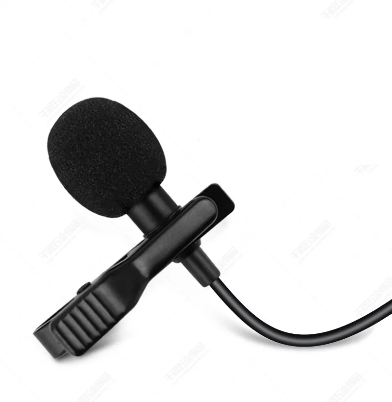 1000Pcs/Lot Metal Microphone 3.5mm Jack Lavalier Tie Clip Microphone Mini Audio Mic for Mobile Phone PC Computer Laptop