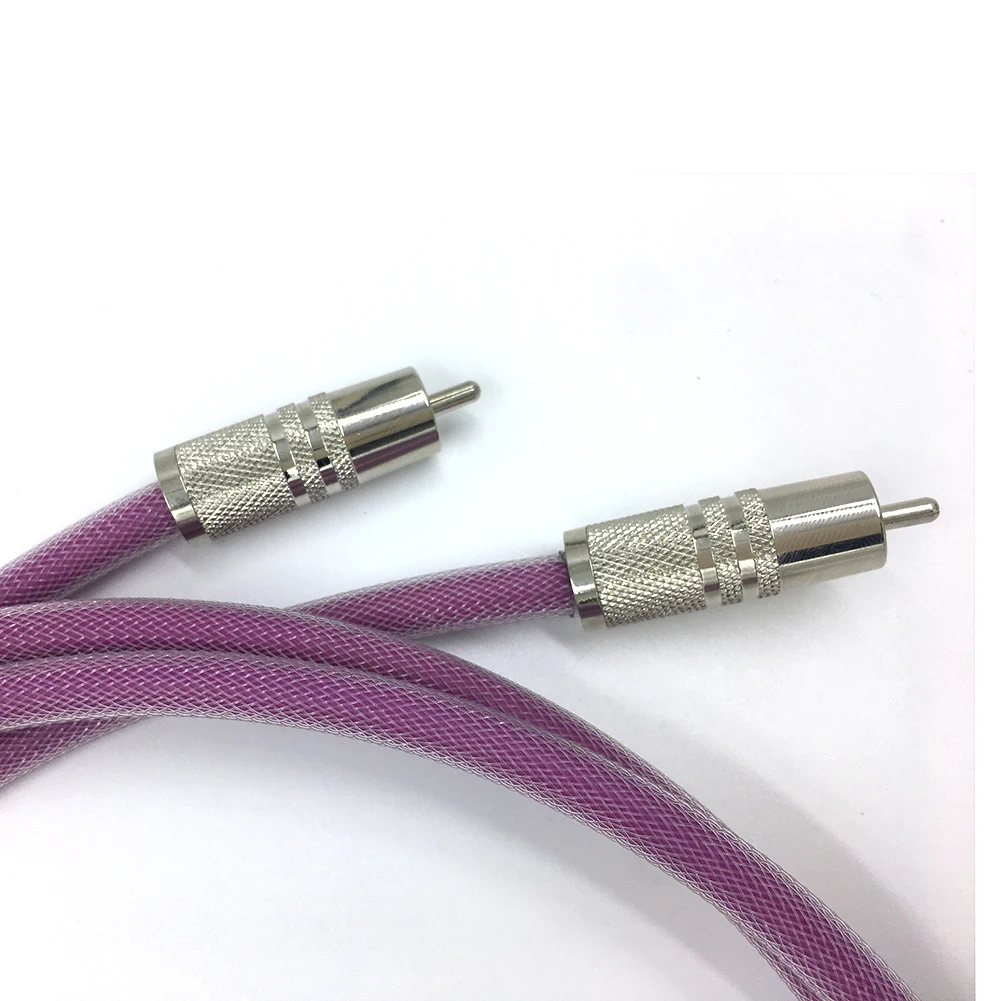 Par de cables RCA estéreo HIFI de alto rendimiento, Cable de interconexión de Audio Premium Hi-Fi 2rca a 2rca, Cable doble RCA macho a macho