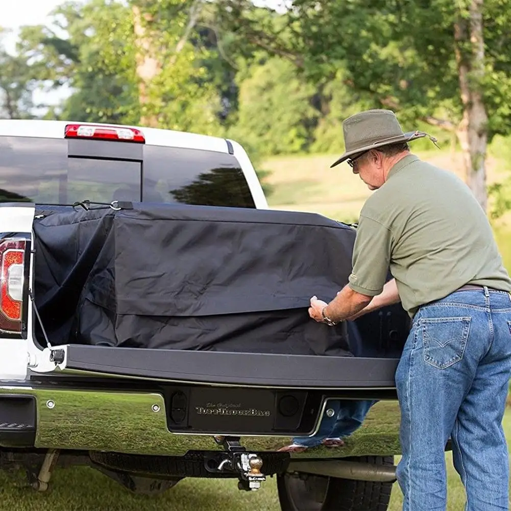 Auto Organizer Car Truck Tail Box Waterproof Truck Bag Durable Truck Bed Storage Bag With 4 Handles For Transportation