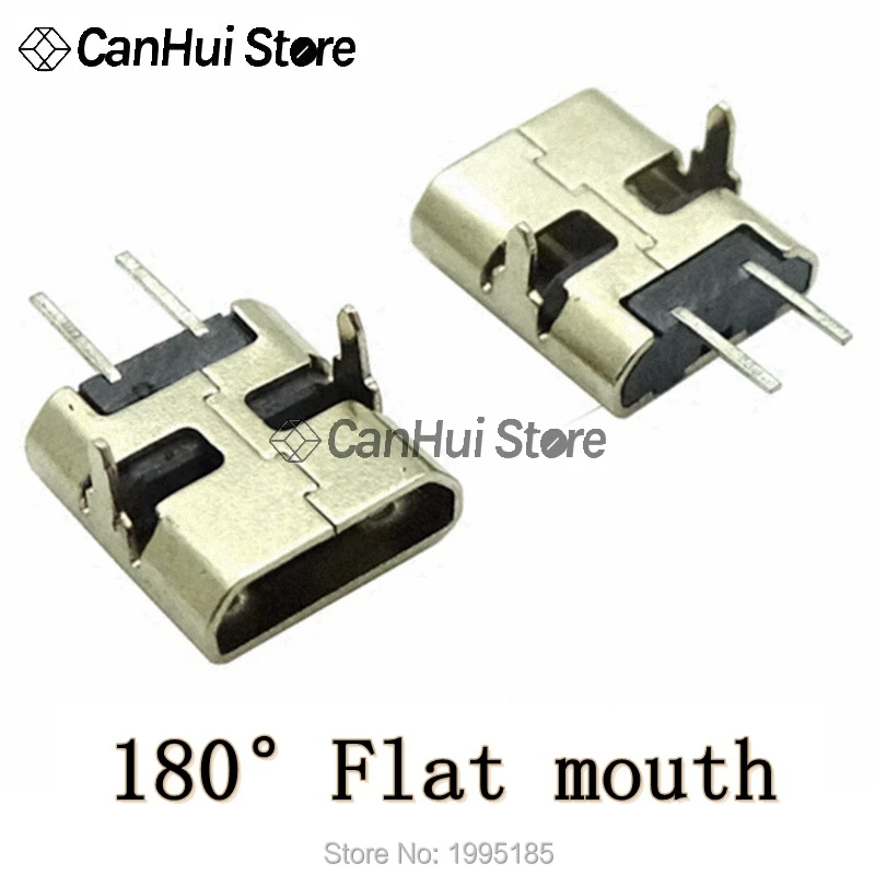 20/50Pcs Micro Usb 2Pin 90/180 degrees  B Type Female Connector For Mobile Phone Micro Usb Jack Connector 2 Pin Charging Socket