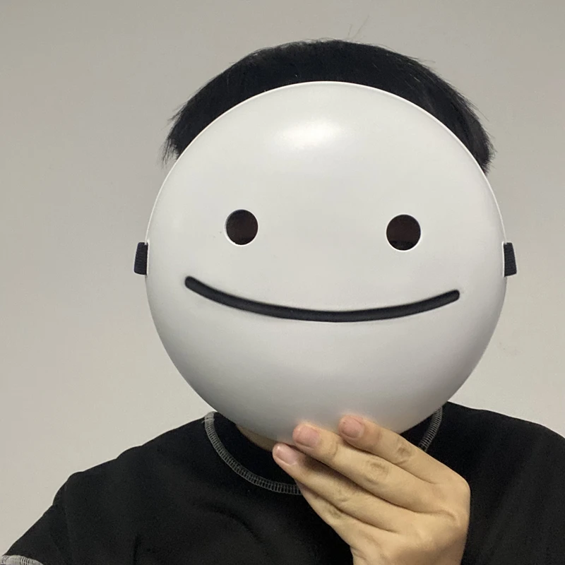 Disfraz de Cosplay de Anime Dream White Smile para adultos, máscara facial, accesorios de fiesta de Halloween