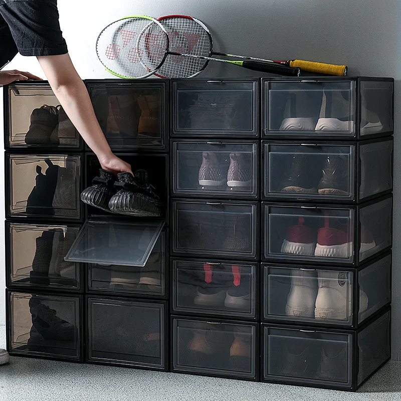 

Multifunctional Stackable Double Shoes Storage Rack Organizer Rectangular Drawer Sneaker Organizer Storage Boxes Storage Rack