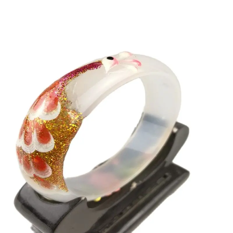 Women's Natural Agate Bracelet And Beautiful Peacock Pattern Bangle Woman