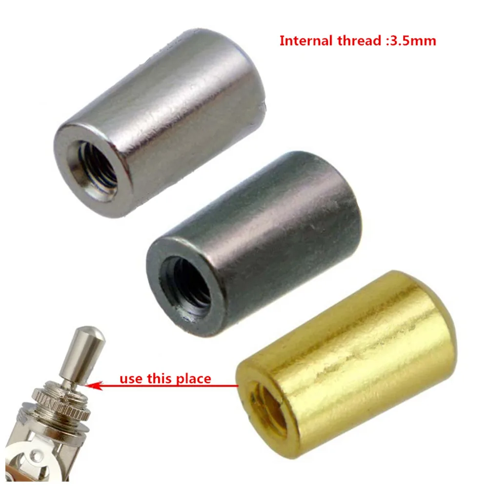3Pcs/Pack 3 Color Electric Guitar Brass Toggle Switches Knobs Tip Buttons Cap Internal Thread 3.5mm Guitar Accessories Part