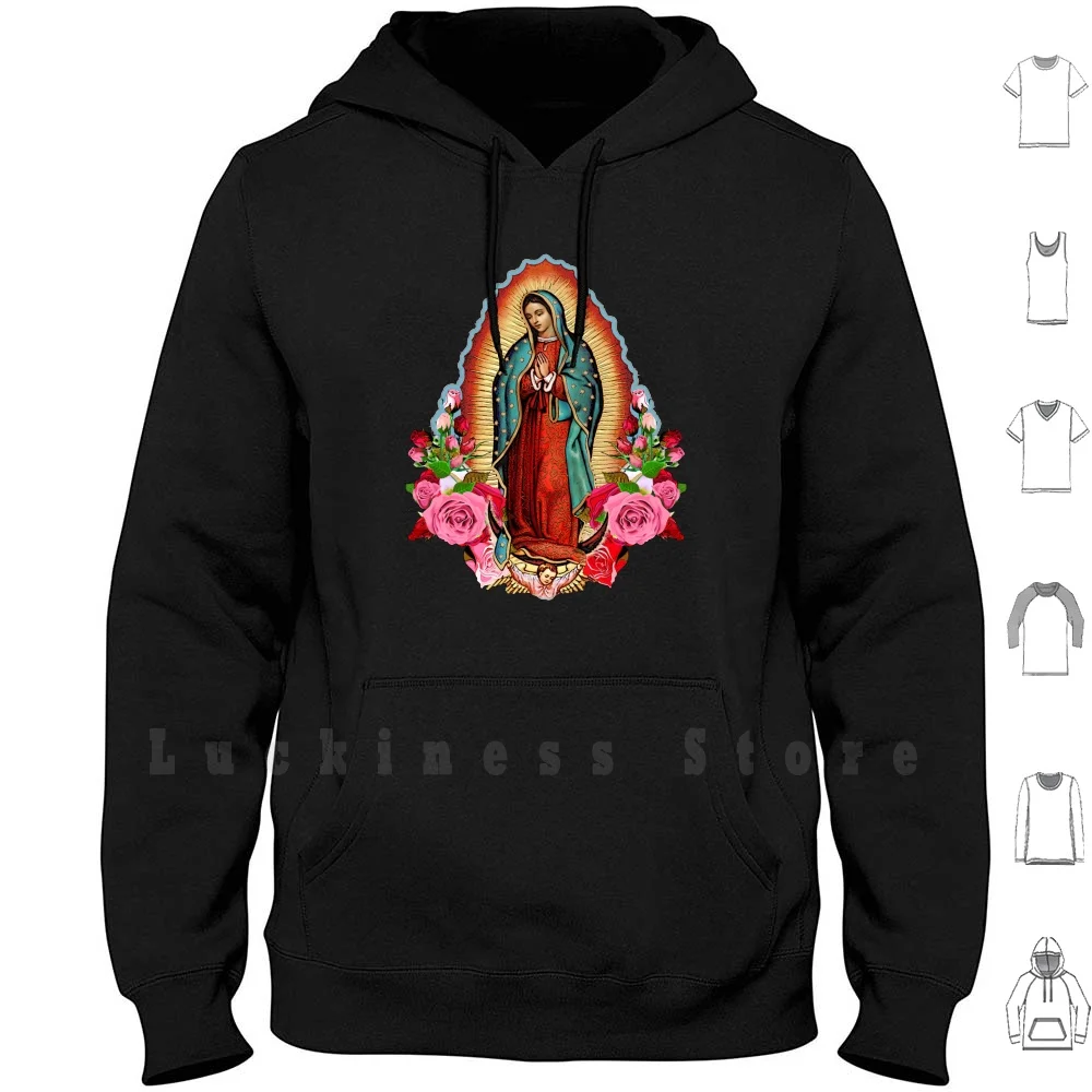 Our Lady Of Guadalupe Hoodies Our Lady Of Guadalupe Virgin Mary Jesus Guadalupe Mexico