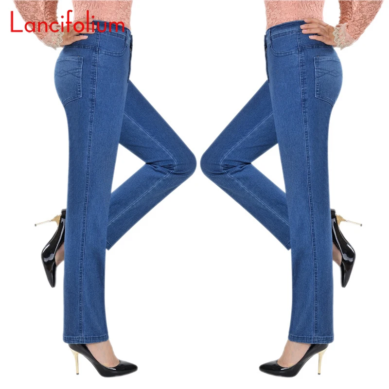 Basic High Waist Jeans Women Mom Jeans Denim Pants Spring Summer 2020 Ladies Vintage Plus Size Loose  Jeans Pants Femme Korean