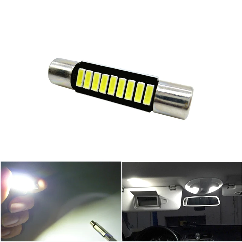 White 28mm 29mm 31mm 4014 SMD Fuse Vanity Mirror Light Bulb Festoon 6614 Fuse LED Light 6641 Car Interior Sun Visor Vanity Light