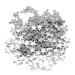 Mibrow 100pcs/lot 10*9MM Stainless Stee Moon Star Charms Pendants for DIY Bracelet Necklace Jewelry Making Findings Accessories