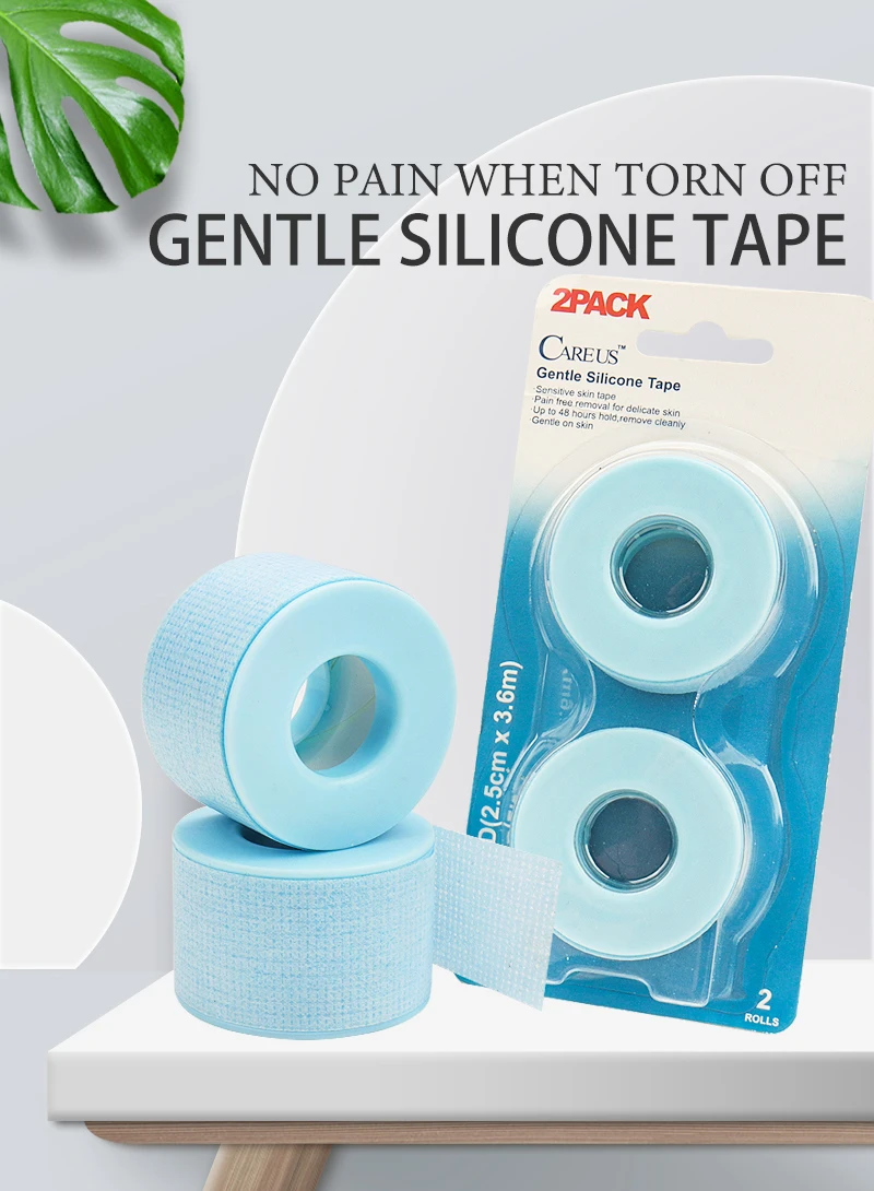 2 stücke Wimpern verlängerung sband Papier Augenklappe Aufkleber Augen polster blau Mikro poren band Zilien Klebeband für Verlängerung Wimpern liefert – Detail 1