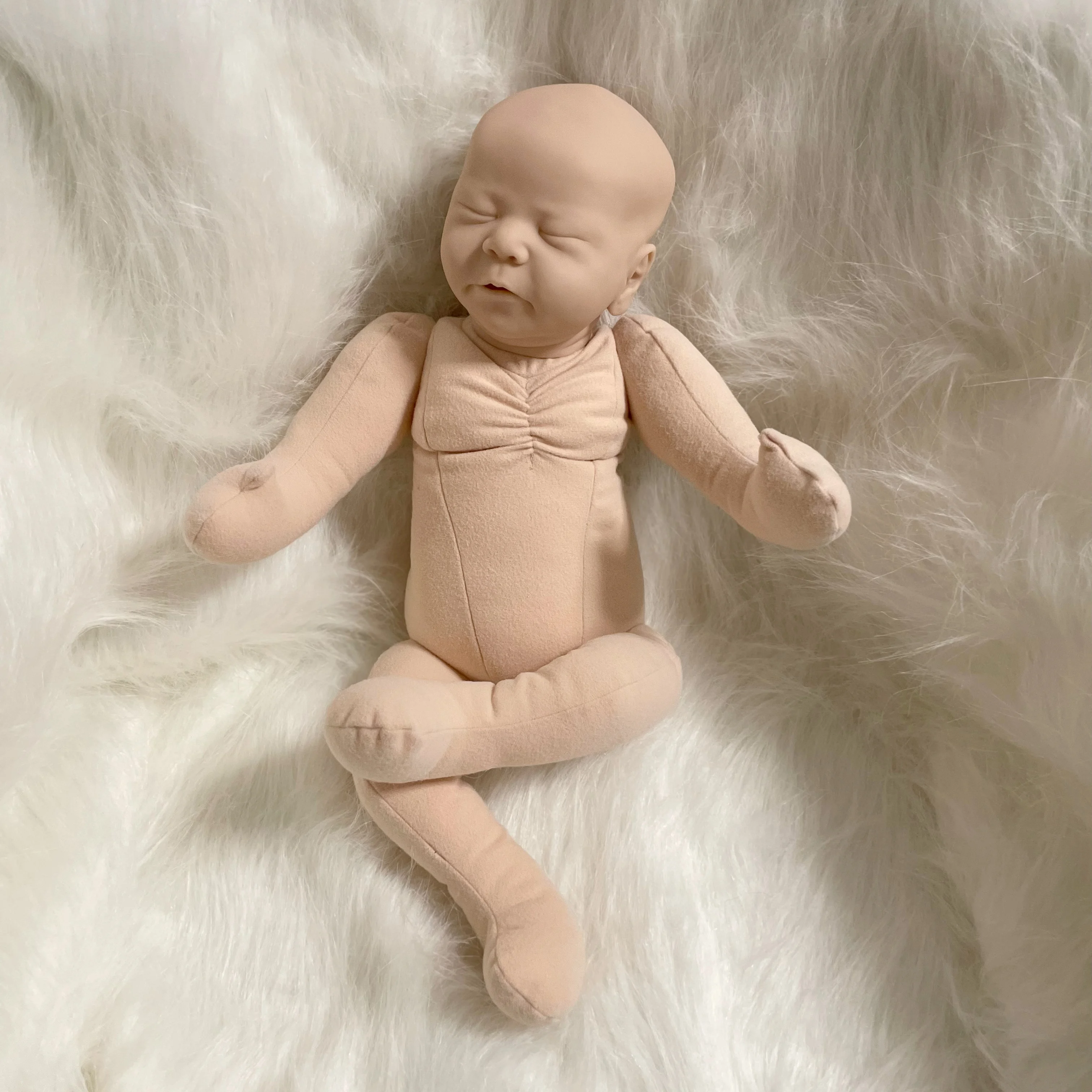 20Inch Reborn Baby Doll Chase Full Cloth Limbs Add Joint Unpainted Newborn Posing Doll Training Model Baby Photography Accessory