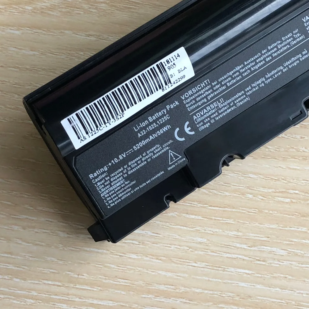 HSW 6cell Laptop Battery For ASUS A32-1025 1025C 1025CE 1225 1225B 1225C Eee PC R052 R052C R052CE RO52 RO52C fast shipping