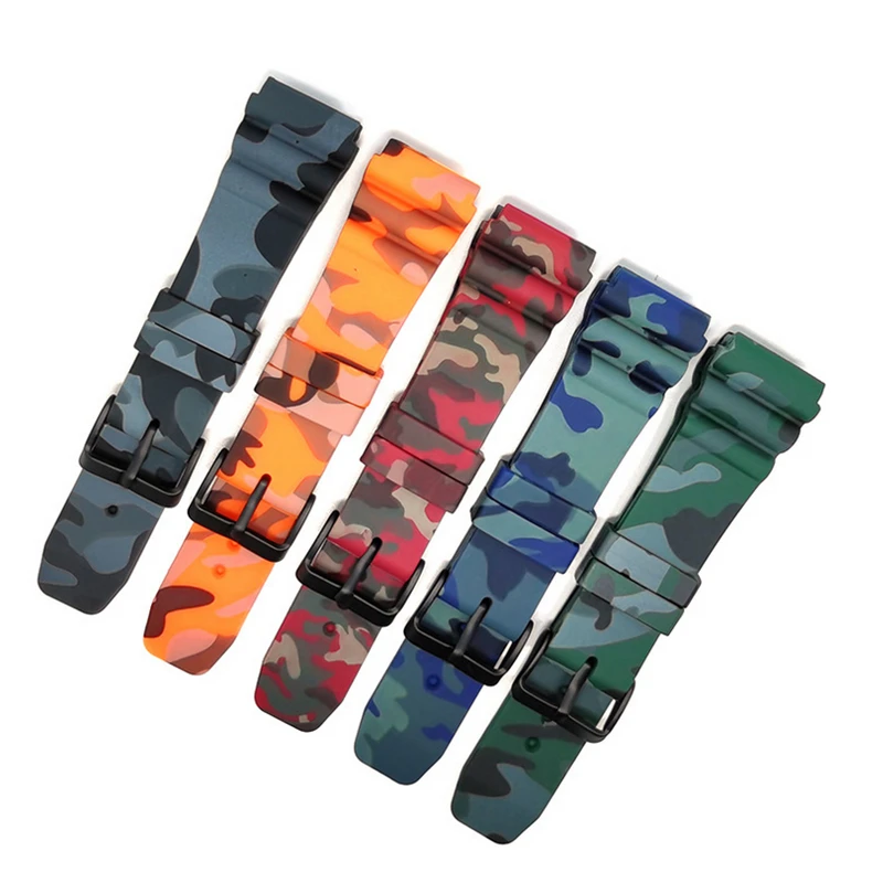 Tali untuk Seiko Divers Watchband Smart Watch 22Mm Aksesori Gelang Band Kamuflase Silikon