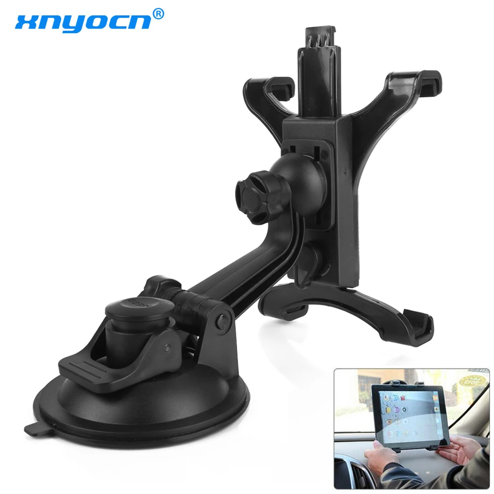 

Windshield Fixed ABS Stand Car Universal Tablet Holder Suction Mount Dashboard Slot 360 Degree Rotation Bracket Durable Stable