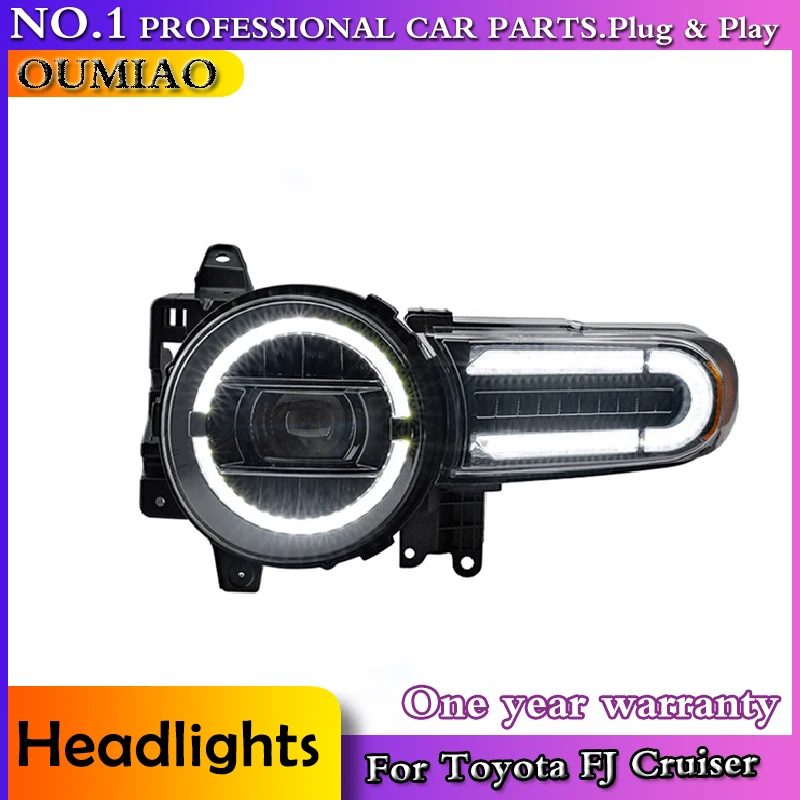 LED المصابيح الأمامية لتويوتا FJ كروزر بنز نوع LED 2007-2020 المصباح رئيس مصباح DRL إشارة العارض عدسة السيارات