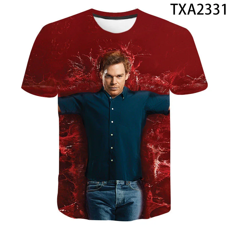 2021 TV Series Dexter 3D Printed T Shirt Men Women Fashion Casual Sweatshirt Short Sleeve Streetwear Oversized Tops