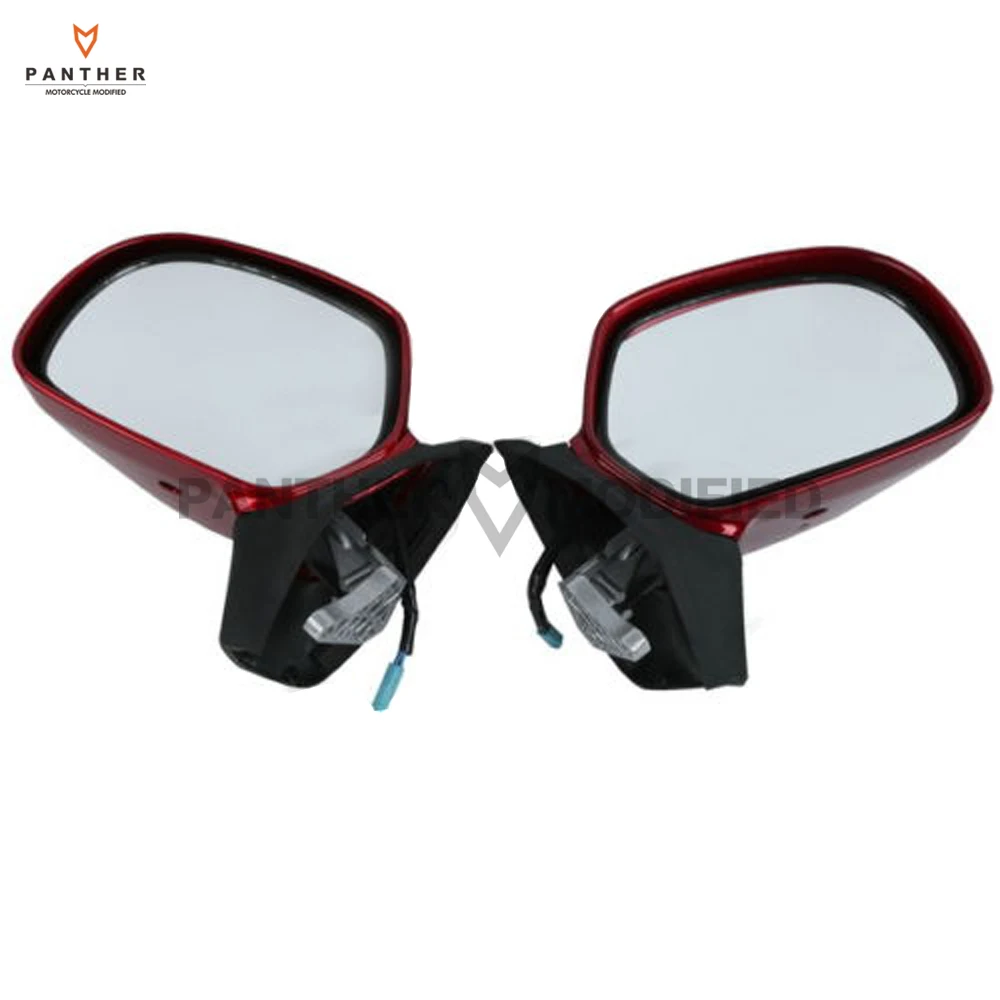 Deep Purplish Red Motorcycle Rear View Mirrors Turn Signal Light Case for Honda Goldwing GL1800 2001-2011