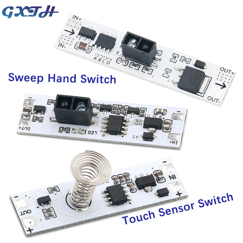 5-24V modulo interruttore a induzione manuale a onda spazzata a mano sensore di spazzata a mano armadio per casa intelligente armadio LED luce di controllo dimmerabile