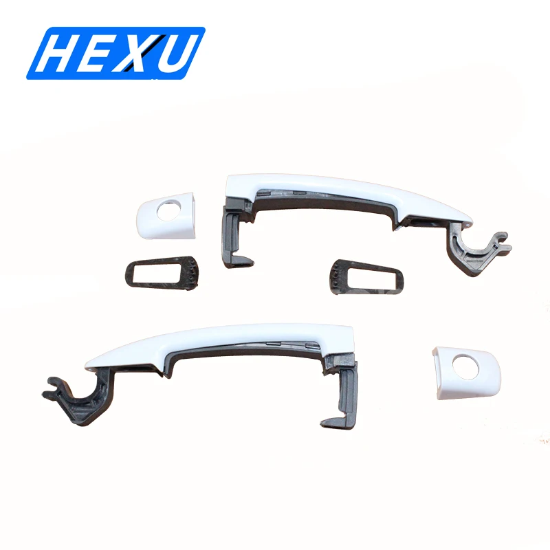 WHITE LEFT RIGHT EXTERIOR OUTDOOR HANDLE FOR FOR CITROEN C4 C5 PEUGEOT 208 308 207 9681635077