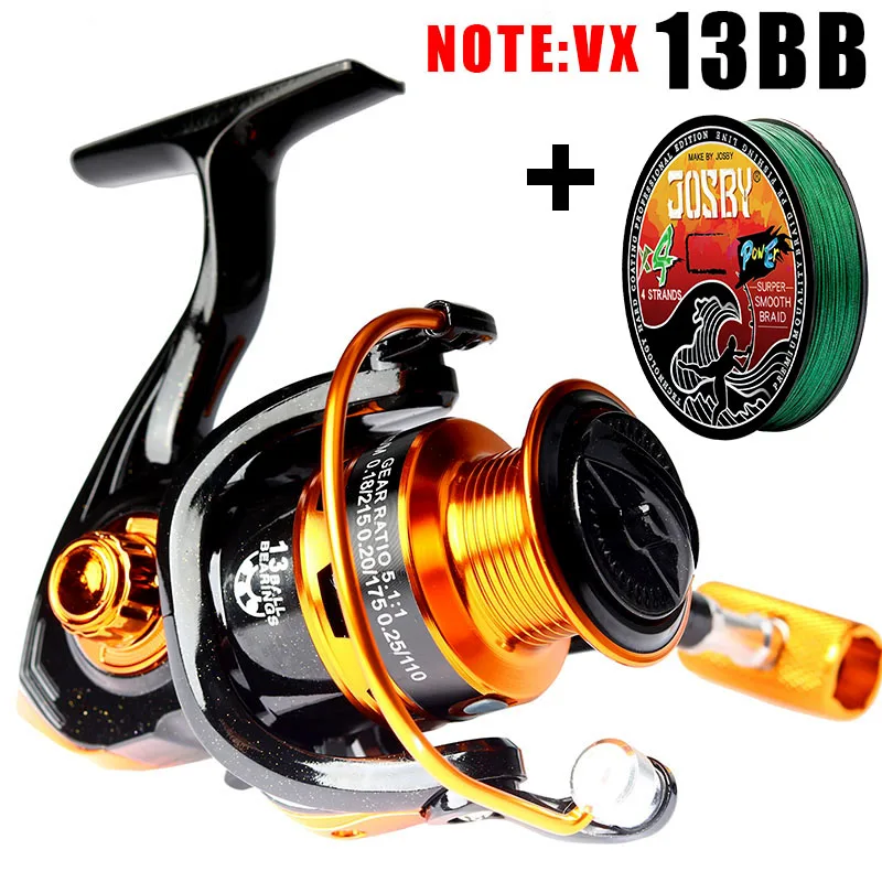 New Fishing Coils 13 + 1BB 5.5: 1 Full Metal Fish Feeder Mlinete Spinning Reels Baitcasting Reel Sea Rock Bait Fishing Hot Wheel