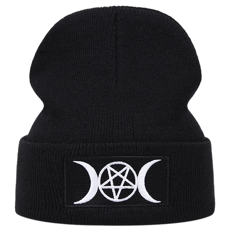 GOTH 100% Cotton Cartoons Warm Winter ski Beanie Hip hop Knitted Hat Skullies Beanie Unisex fashion outdoor Casual hats