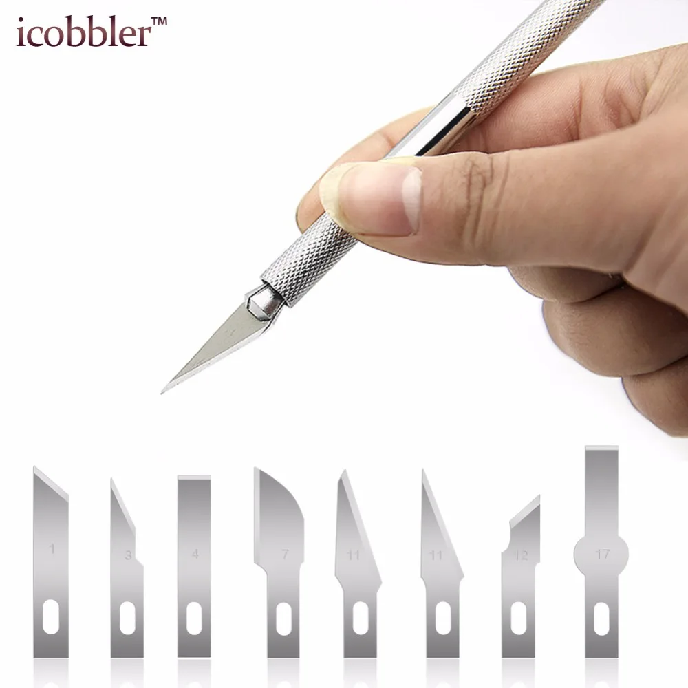 Cutter Hobby Knife, Metal Pen Knife Arts Crafts with 40 Blades, Professional Razor Sharp Knives for Scrapbooking Stencil Tool