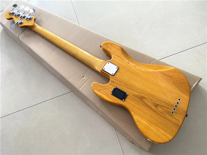 Heritage classic transparent retro yellow 5 string electric bass maple fingerboard chrome accessories can be customized