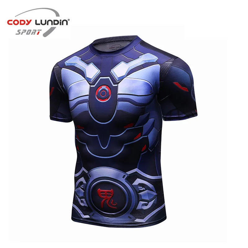 Brand 3D Printed T shirt Men Compression Shirt Comic Cosplay Clothing Summer Short Sleeve Sports Fitness Quick Dry Tops For Male