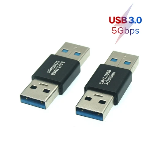 Imagen 2 del producto 5Gbps USB 3,0 tipo A conector macho a hembra adaptador de enchufe USB3.0 A conector adaptador acoplador macho/hembra dual