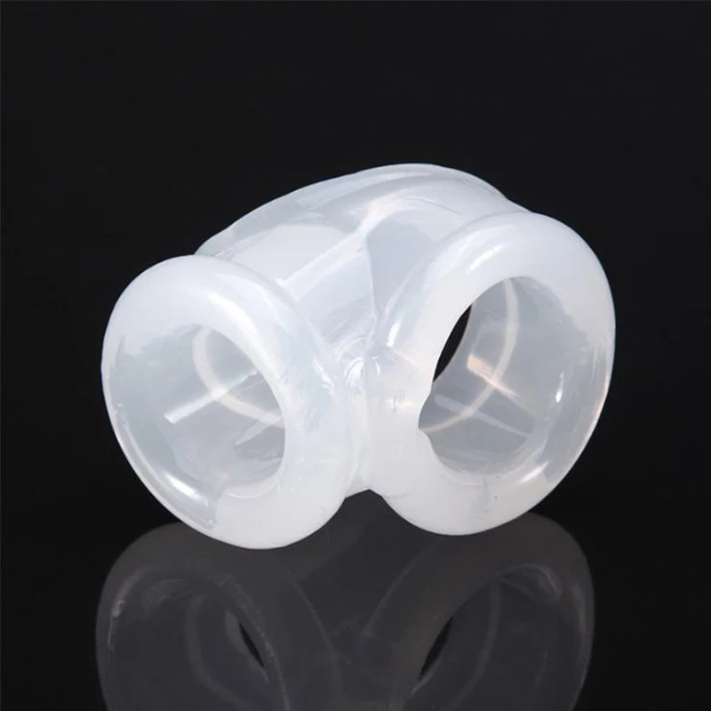 Super Soft Silicone Penis Ring Delay Ejaculation Ball Scrotum Stretcher Triple Cock Ring Cockring BDSM Sex Toys for Men