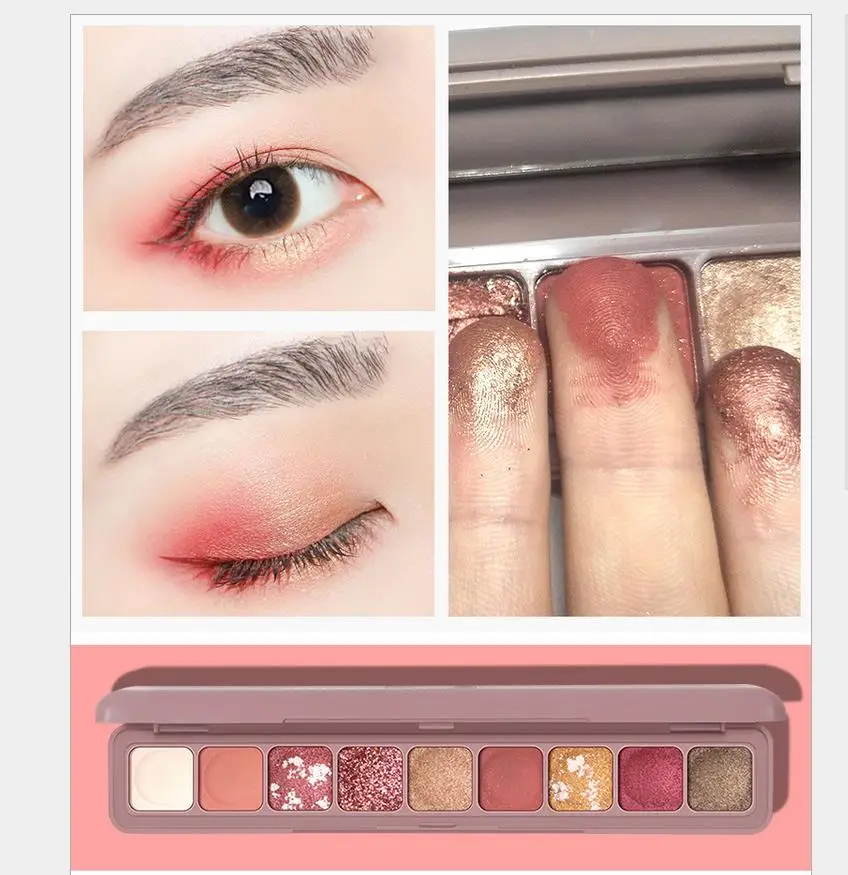 9 色グリッターギャラクシーアイシャドウマッシュポテトマットスモーキーパレットシマー顔料アイシャドウシャインダイヤモンドシャドウキット T0178