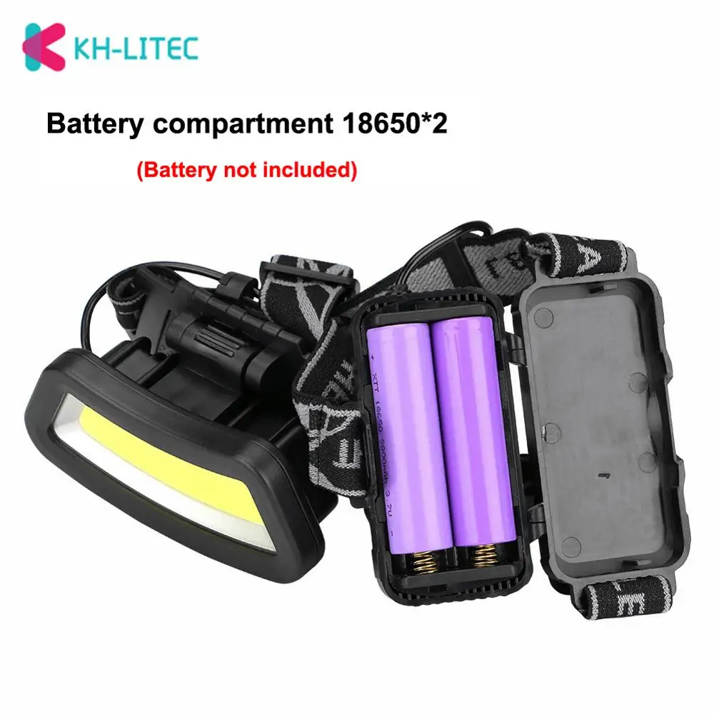 Most Powerful LED Headlight headlamp COB LED Head Lamp Power Flashlight Torch head light 18650 battery Best For Camping Fishing