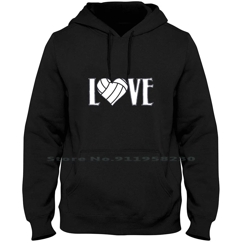 Volleyball Love Hoodie Sweater Cotton Volleyball Player Volleyball Gift Idea Volley Sports Player Layer Team Olle Love Idea