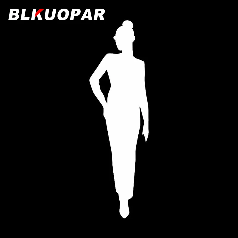 BLKUOPAR Business Woman Silhouettes Car Sticker Personality Waterproof Decal Creative Surfboard Windows Laptop Vinyl Car Wrap