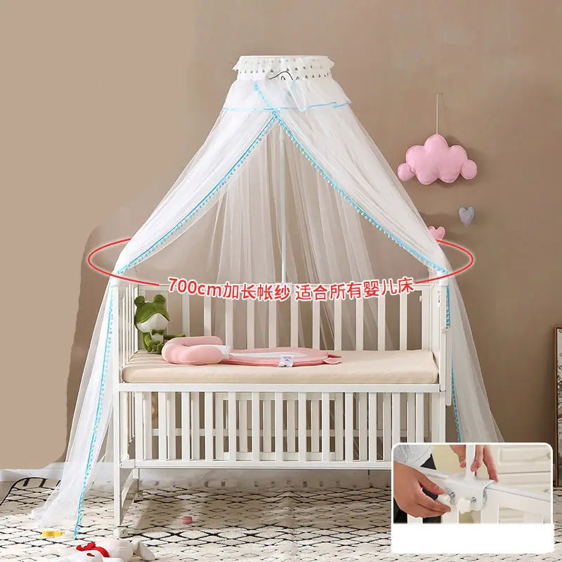 Mosquitera ajustable para cuna de bebé, mosquitera con soporte de princesa, estilo moderno, red para tienda de campaña, decoración de cama, habitación B