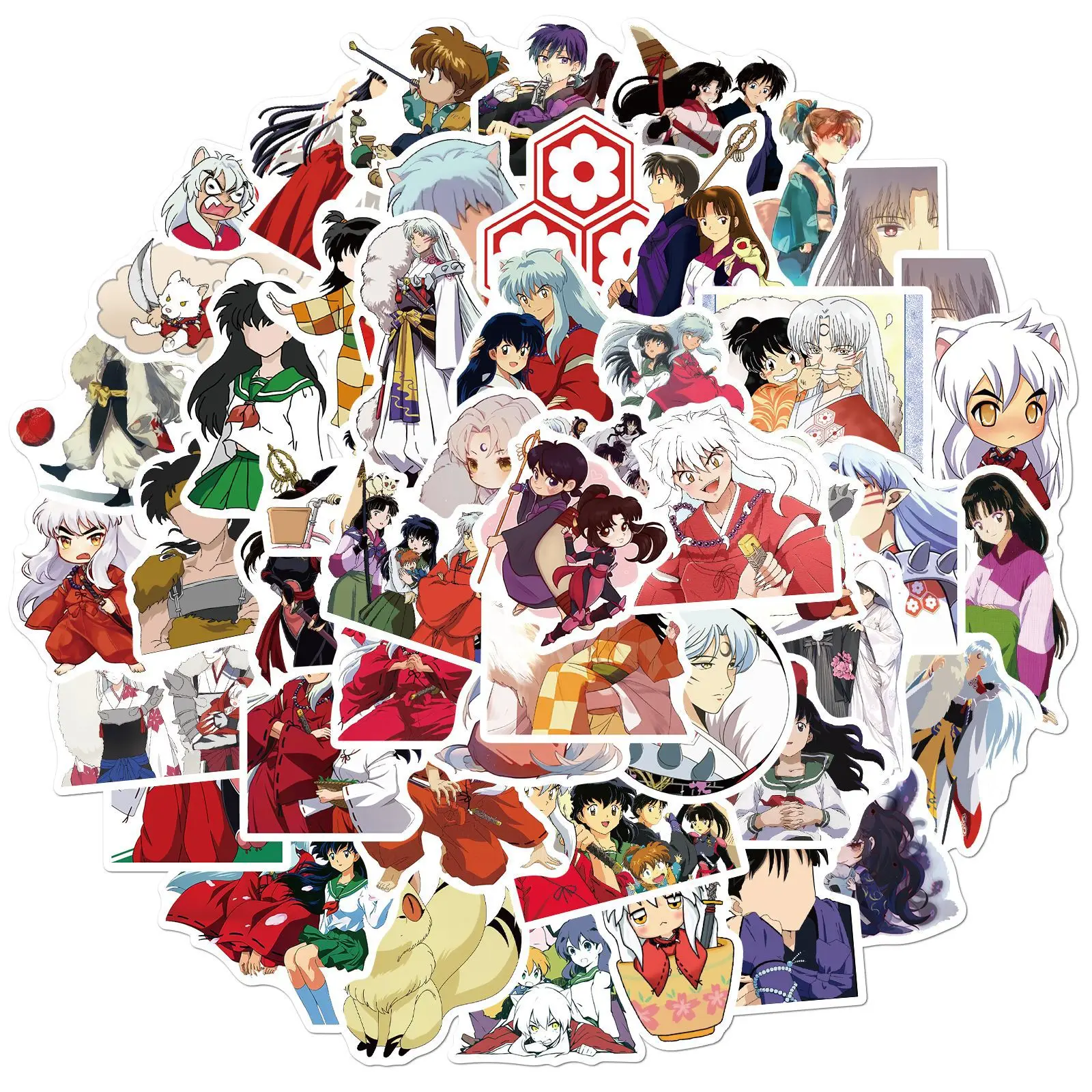 10/50/100Pcs Cartoon Inuyasha Anime Stickers Graffiti Skateboard Laptop Guitar Suitcase Phone Decals Children Stickers Toy Gift