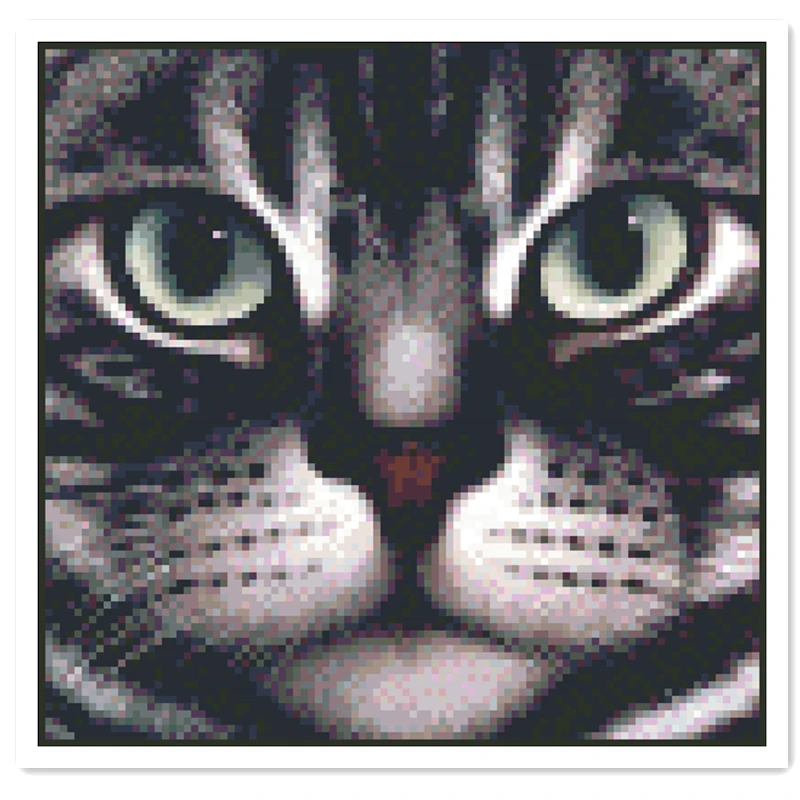 

Набор для вышивки крестиком American Short thair, 18 карат, 14 карат, 11 карат, белый холст, ткань, хлопчатобумажная нить, вышивка «сделай сам», рукоделие