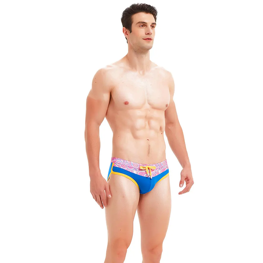 Bañador de natación para hombre, pantalones cortos de playa, traje de baño para hombre, Bikini de Surf, bragas, traje de baño azul 2021