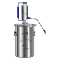 20L Moonshine Distiller Brewing Alcohol Mashine Home Brewing Liquor Brandy Bodka Distiller, Comprises Brewing Accessories tool