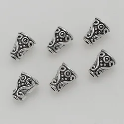 50pcs/Lot Classic Antique Silver Tower Tassel Caps Cover Handmade Earrings Pendants Bead Caps Spacer DIY Jewelry Accessories