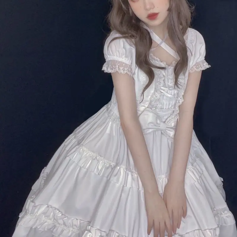 Summer Tea Party Lolita Cute Dress Princess Women Kawaii Daily Soft Sister Sweet Lolita Summer Dress - Image 5