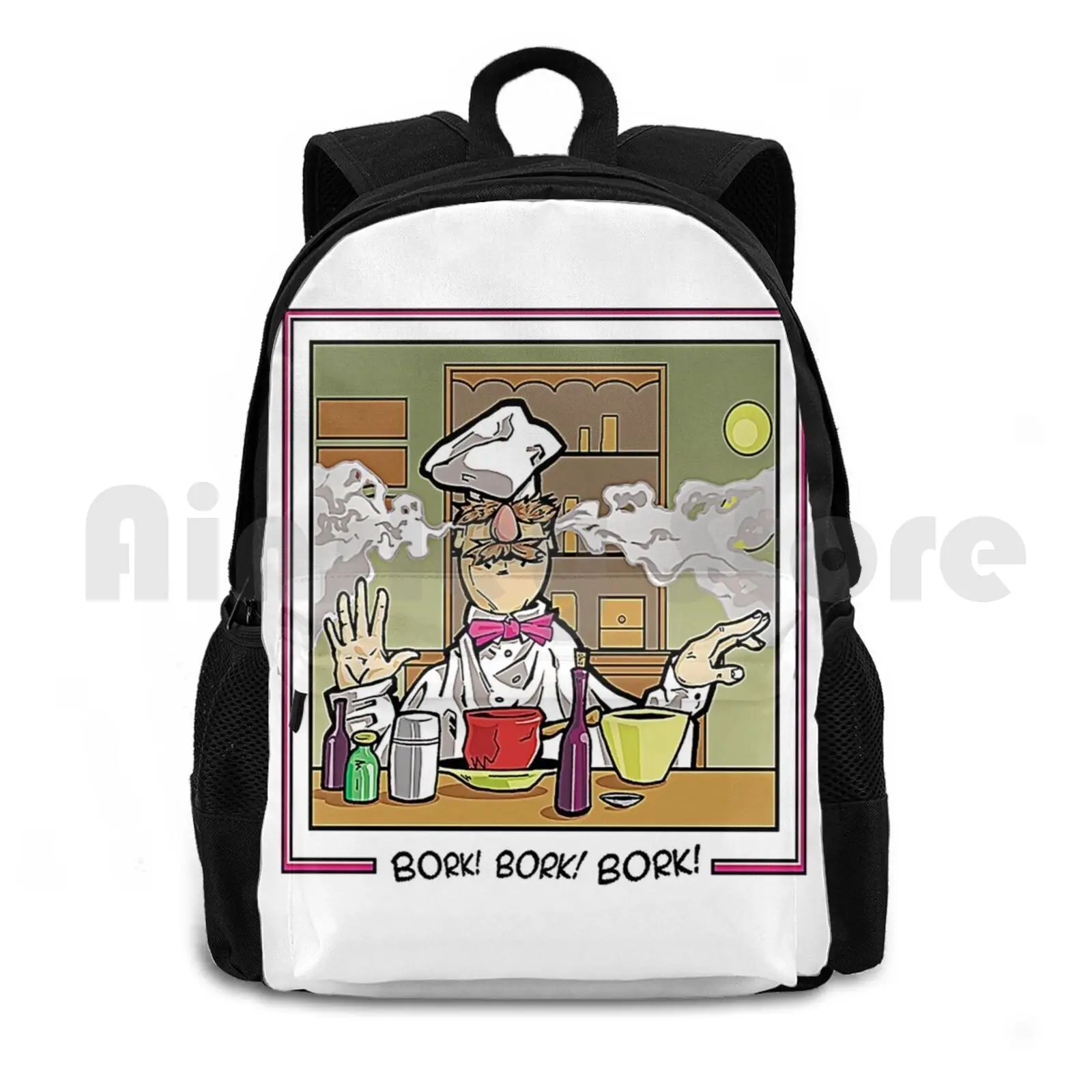 The Kitchen Swedish Chef Outdoor Hiking Backpack Waterproof Camping Travel Chef Chef Funny Hunter S Thompson Jim Henson