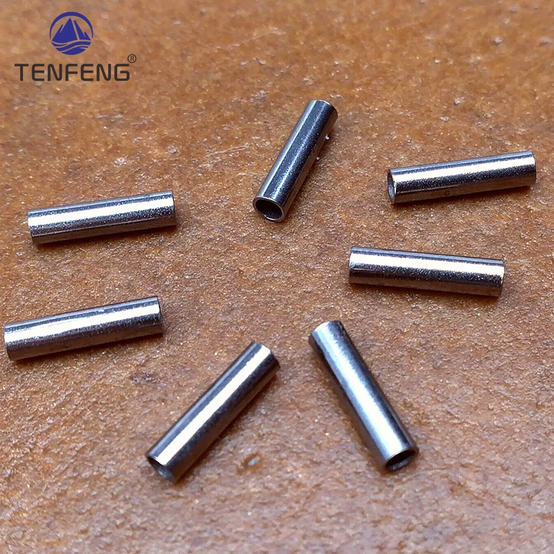 1000pcs 10mm Sea Fishing Line Fixing Single Sleeves Copper Brass Tube Swivel Steel Wire Clamp Fishing Tubes Accessories Pesca
