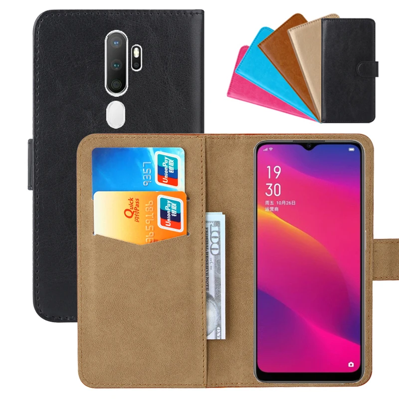 

Luxury Wallet Case For OPPO A11 PU Leather Retro Flip Cover Magnetic Fashion Cases Strap