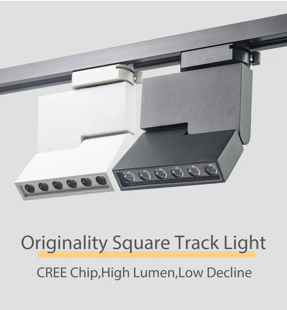 

12W Modern LED Track Light COB Rail Ceiling Spotlights Lamps 110V 220V Lighting Shoes Store Lamp Exhibition Shop Adjustable angl