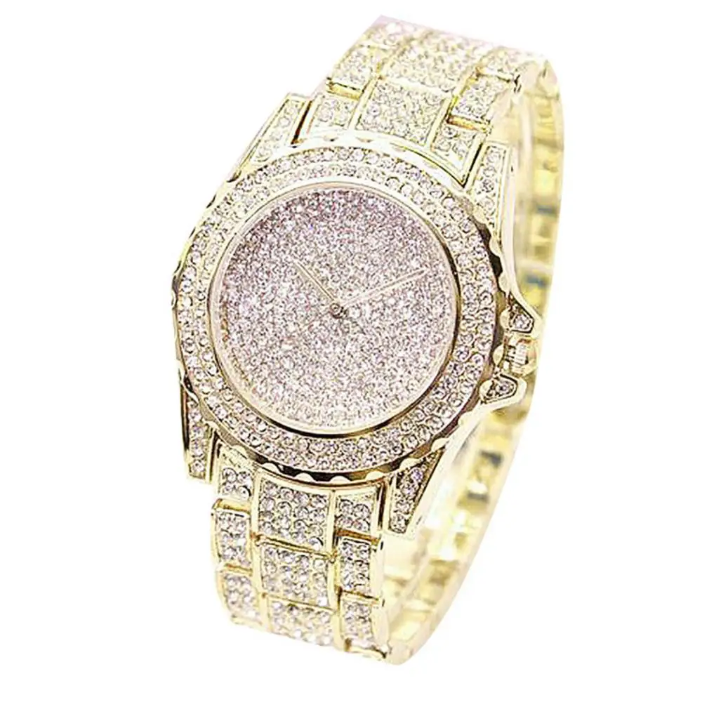 2022 Watch for Women Fashion Rhineston Women Watch Luxury Round Quartz Watch Women\'s Wristwatch Shinny Crystal Watch reloj mujer