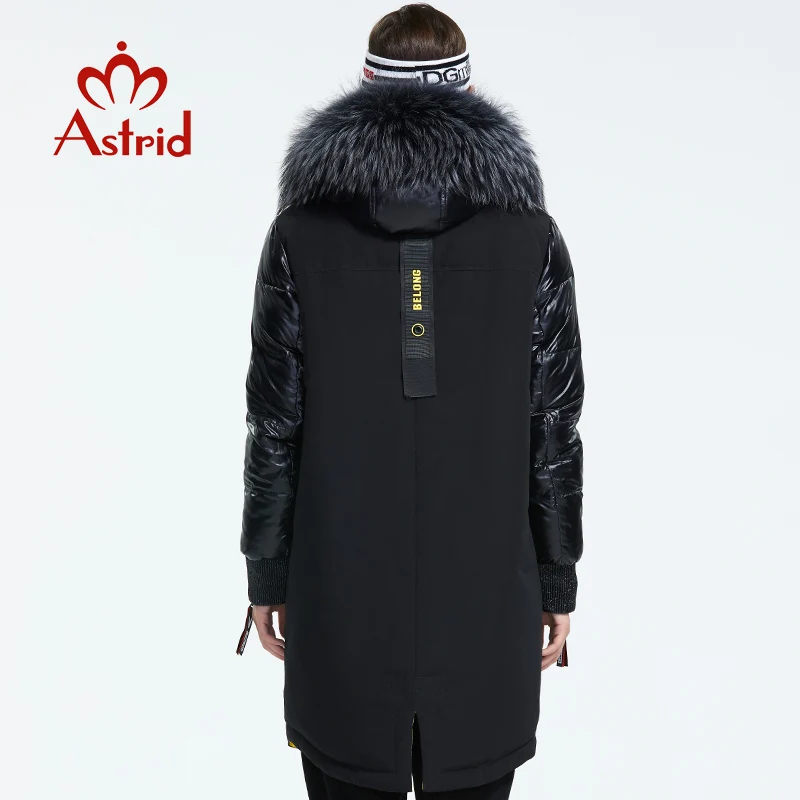 Imagem -04 - Astrid 2023 Inverno Nova Chegada Jaqueta Feminina com Gola de Pele Estilo Moda com um Capuz Longo Cabolsa de Inverno Feminino Ar3022