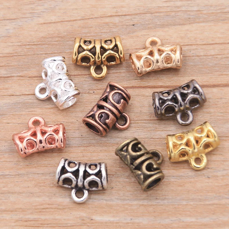 30Pcs 8*11*2mm 9 Color Melon Button Hollow Carved Bead Spacer Bead Charms For Diy Beaded Bracelets Jewelry Handmade Making